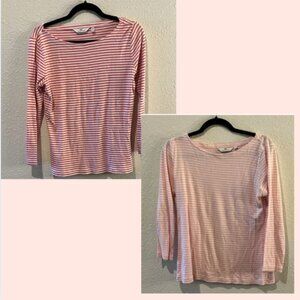 Vineyard Vines Pink Striped Long Sleeve Tees | Coastal Preppy Lot of 2 | Size M